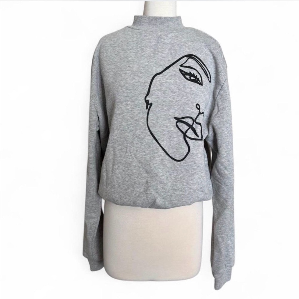 Modish Rebel Grey Crewneck Sweater